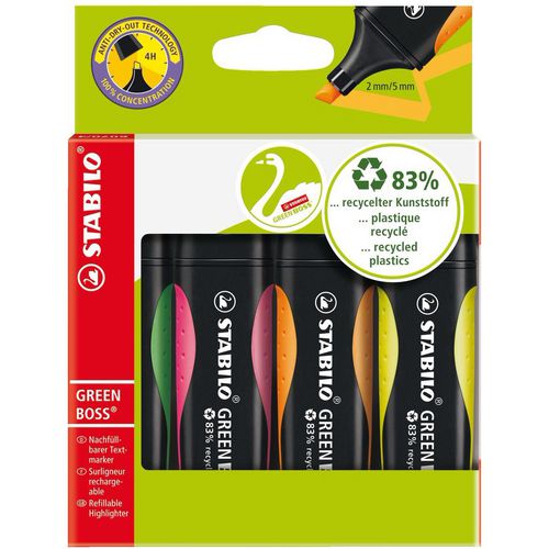 Load image into Gallery viewer, Stabilo green boss - markeerstift - set met 4 stuks
