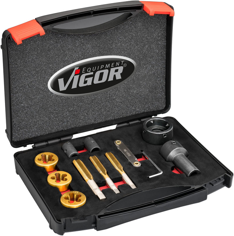 Load image into Gallery viewer, Vigor draadsnij set v7181 thread cutter set for wheel bolts
