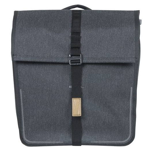 Basil dubbele fietstas urban dry mik 50 liter - charcoal