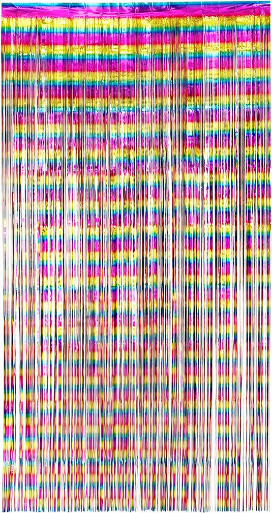 Boland - foliegordijn metallic multikleur - regenboog - regenboog