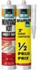 Bison montagekit direct grip koker 2x 370 g, duo verpakking, 2e koker halve prijs, extra sterk, hoge aanvangshechting, montagelijm, bevestigen, hoge eindsterkte, binnen en buiten, eenvoudig in gebruik