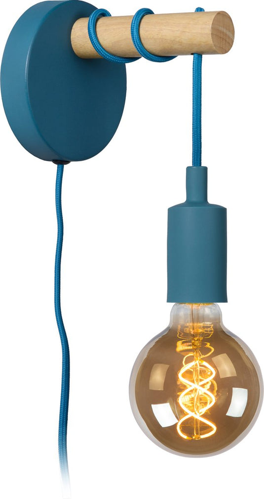 Lucide pola - wandlamp kinderkamer - 1xe27 - blauw