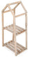 Budgetland plantenrek houten etagère 2 lagen 76 cm multicolor plantentafel.