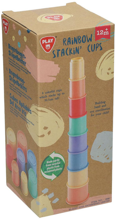 Playgo stapelblokken regenboog - 8dlg.
