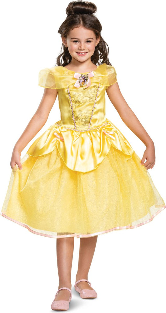 Disguise disney prinses - beauty the beast, belle deluxe , maat s (5 - 6 jaar), meisjes