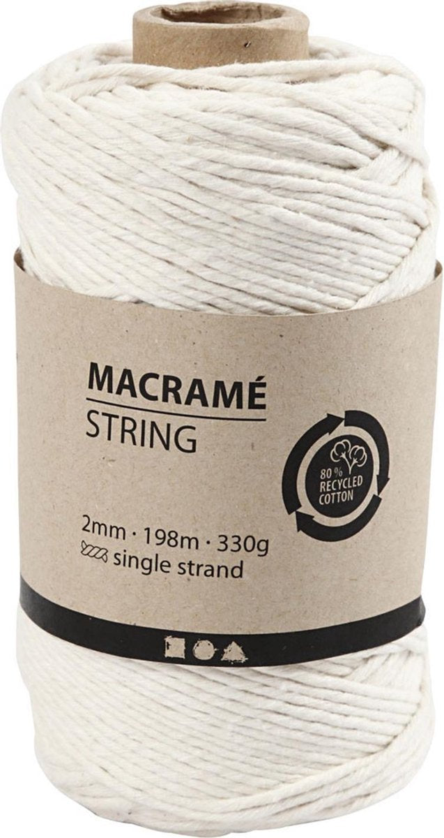 Load image into Gallery viewer, Creativ company macrame koord off-white, 198m
