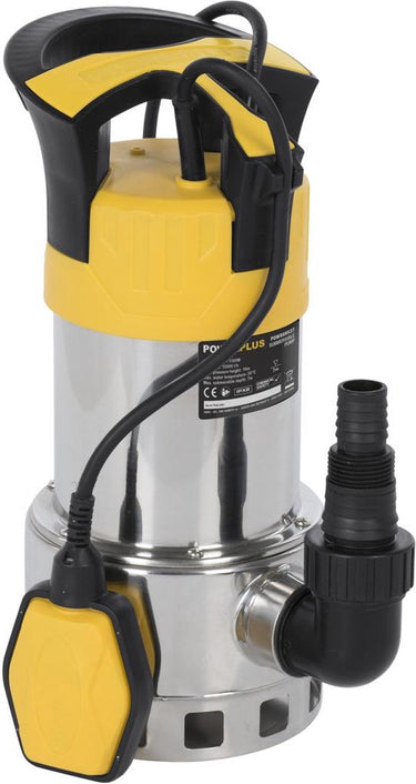 Powerplus elektrische waterpomp powxg9537 - dompelpomp van 1100 w, maximale temperatuur van 35 °c en debiet van 15000 l hour, tuingereedschap