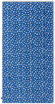 Swim essentials - strandlaken - 135 x 65 cm- handdoek - luipaardprint - 100% katoen - blauw