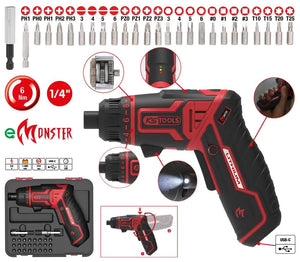 Ks tools accu schroevendraaier monster cordless bit drill set 27-tlg.