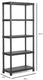 Keter kunststof stellingkast plus - opbergrek - 80x40x187cm - zwart