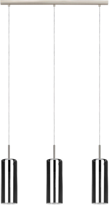 Eglo selvino hanglamp - e27 - 71 cm - rookglas - zwart