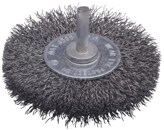 Sw stahl stahldrahtrundbürste 63303 round brush with 6mm shaf sw-steel d=75mm