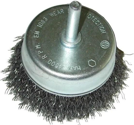 Sw stahl topfbürste 63204 cup brushes with 6mm shaf sw-steel d=75mm steel