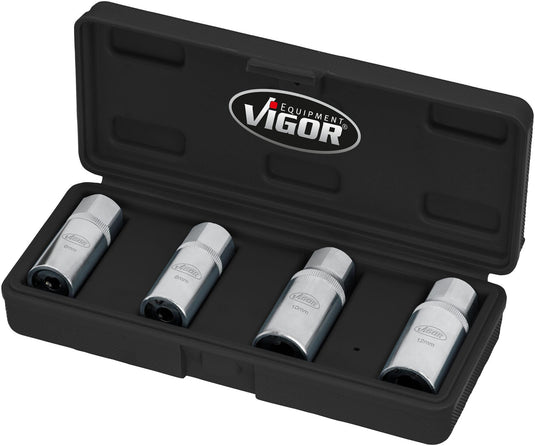 Vigor tapeinduitdraaier v6412 4 stud bolt extractor sets hazet