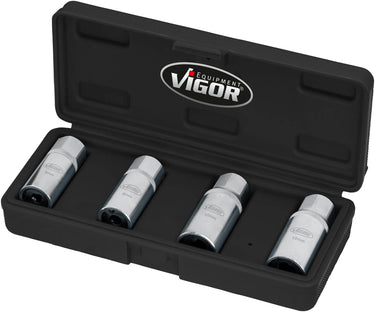 Vigor stehbolzendreher v6412 4 stud bolt extractor sets hazet