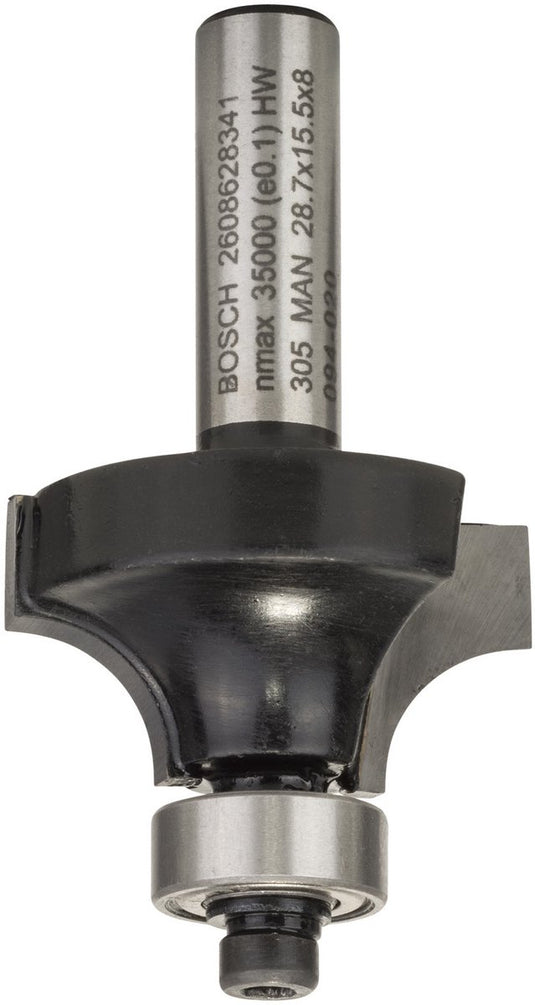 Bosch - afrondprofielfrezen 8 mm, r1 8 mm, l 15,5 mm, g 53 mm