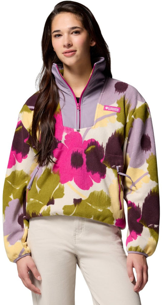 Columbia sequoia grove™ printed half zip dames outdoortrui - fuchsia, ikatbloom