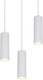 Trio soka - hanglamp - wit mat - excl. 3x gu10 5 w - plafondbevestiging - in hoogte verstelbaar