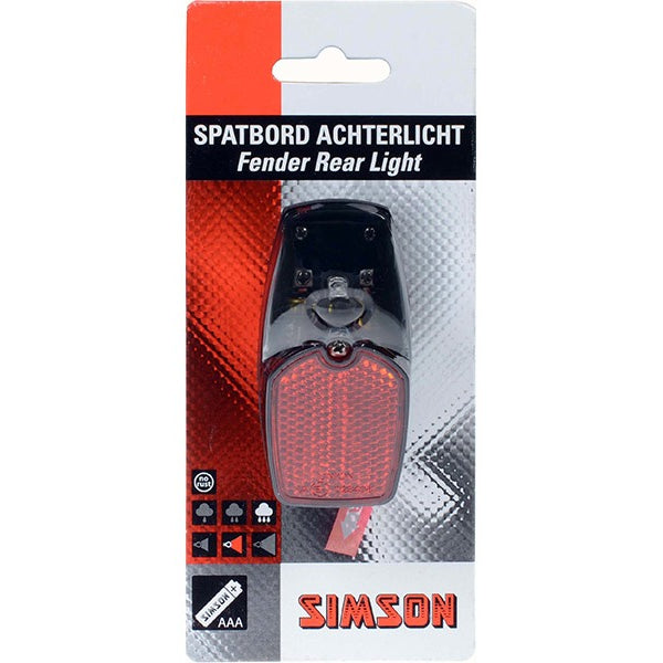 Simson 021769 led achterlicht inclusief batterij op kaart