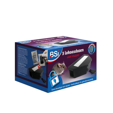 Bsi 3 lokaasdozen voor muizen met sleutel