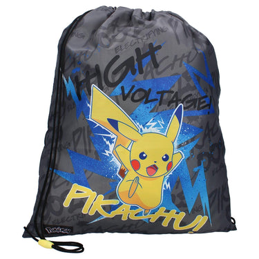 Vadobag gymtas pokã©mon pikachu 44x36x1cm zwart