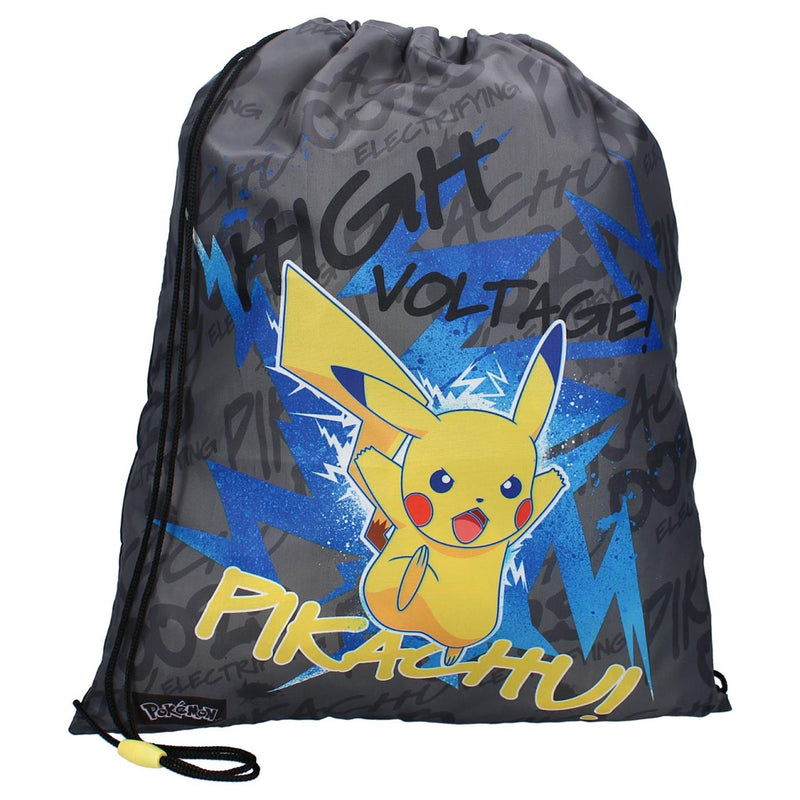 Load image into Gallery viewer, Vadobag gymtas pokã©mon pikachu 44x36x1cm zwart
