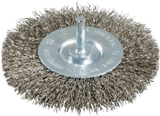 Metabo stahldrahtrundbürste round brush with 6mm shaf d=100mm steel