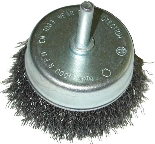 Sw stahl komborstel 63204 cup brushes with 6mm shaf sw-steel d=75mm steel
