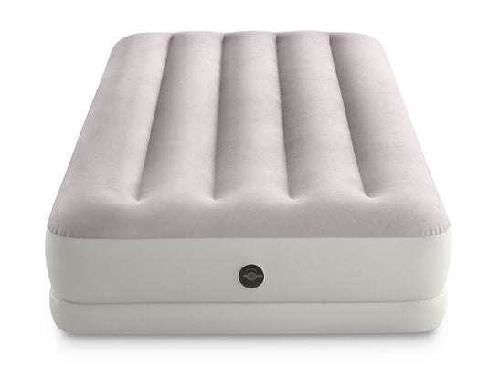 Intex prestige mid-rise luchtbed met usb pomp - eenpersoons