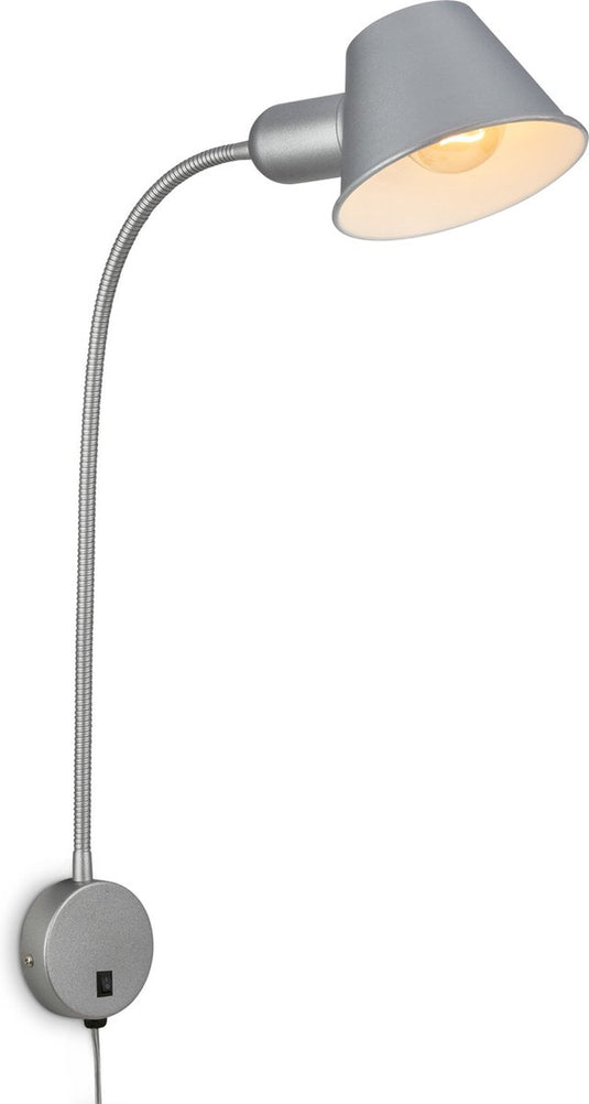 Briloner bedlamp wandlamp draaibare leeslamp excl. 1xe27 10w chroom slaapkamer