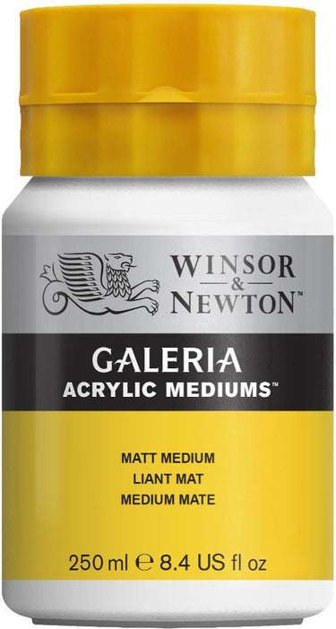 Winsor newton 3040821 galeria matt medium 250 ml – acrylmedium voor matte afwerking verhoogde transparantie