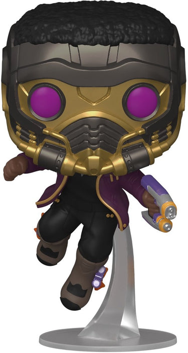 Funko what if...? verzamelfiguur pop! vinyl - marvel anything goes t?'challa star-lord multicolours