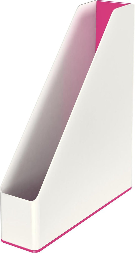 Leitz wow tijdschriftencassette - lectuurbak - roze wit
