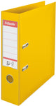 Esselte no.1 kunststof a4 ordner met etikethouder - 2-rings - rugbreedte van 75mm - capaciteit van 500 vel - geel