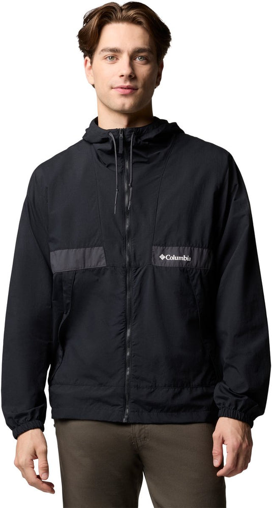Columbia spire valley™ hooded windbreaker heren outdoorjas - black, shark
