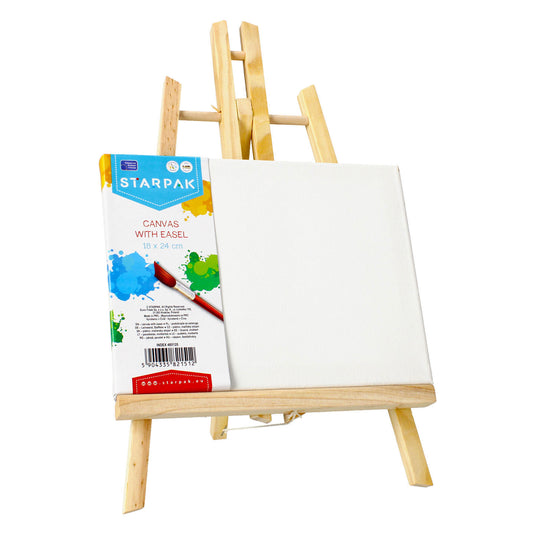 Canvas met ezel, 18x24cm