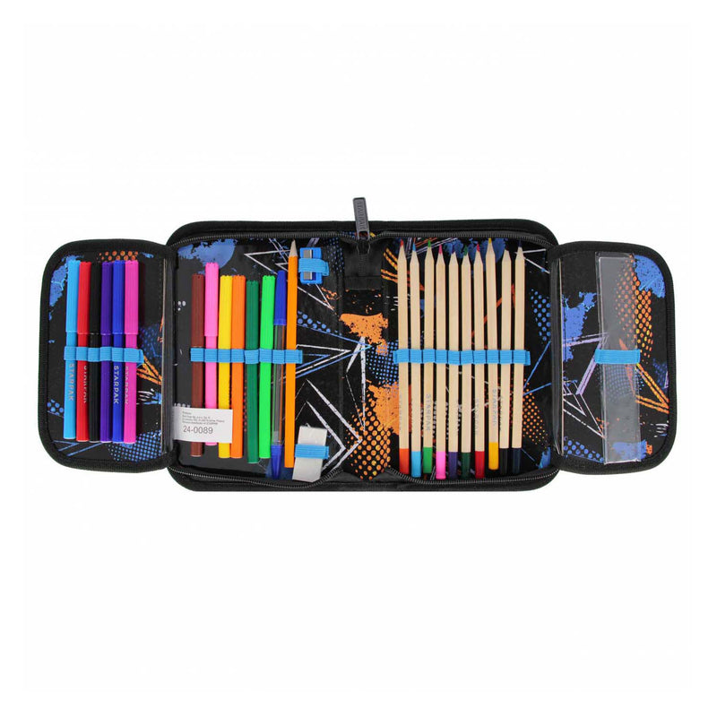 Load image into Gallery viewer, Etui met accessoires voetbal blauw, 25dlg.
