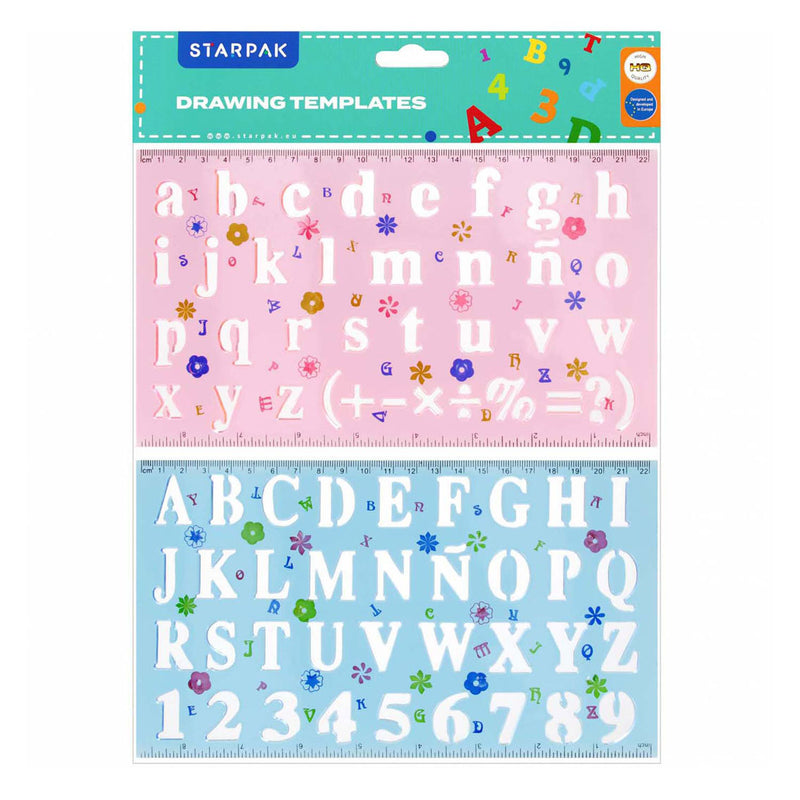 Load image into Gallery viewer, Plastic tekensjabloon cijfers letters

