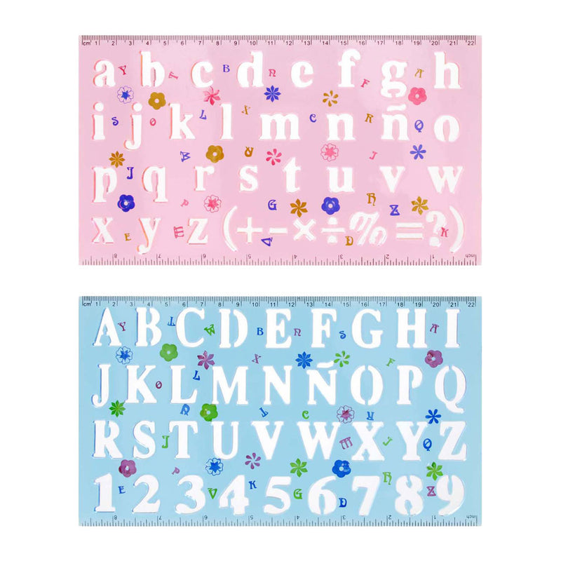 Load image into Gallery viewer, Plastic tekensjabloon cijfers letters

