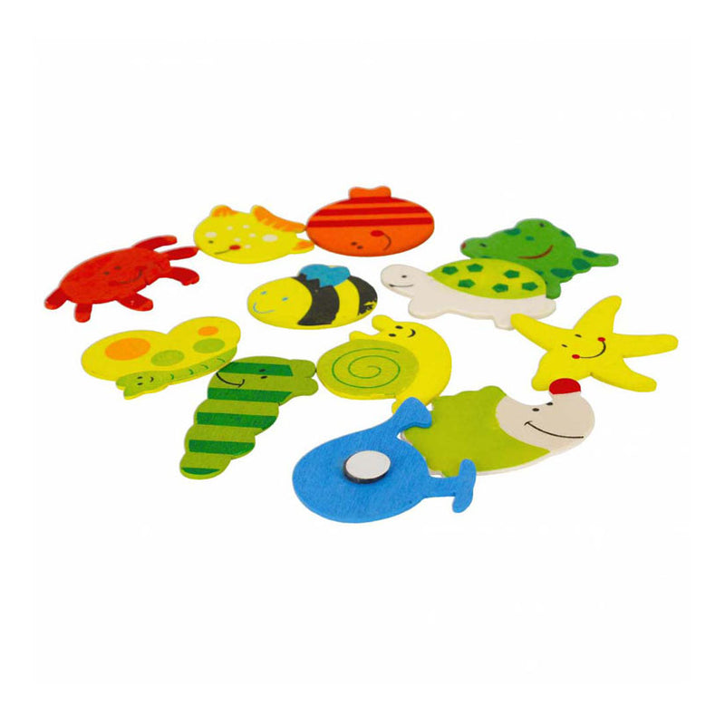 Load image into Gallery viewer, Houten magneet dieren 40mm, 12st.
