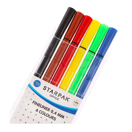 Fineliner rond 0,4mm, 6st.