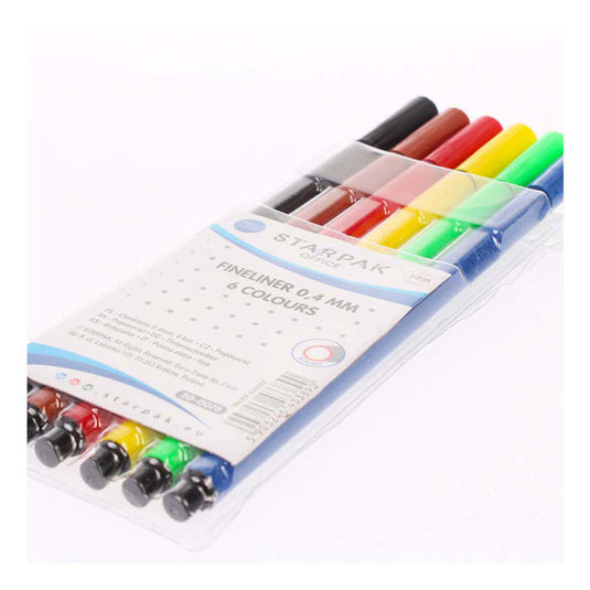 Fineliner rond 0,4mm, 6st.