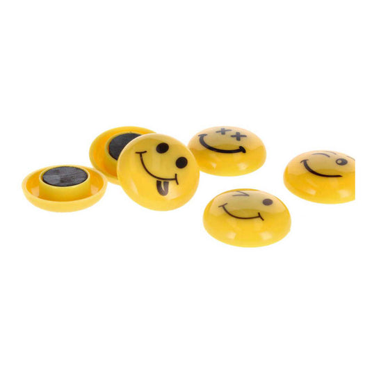Magneet mix emoticons 30mm, 6st.