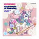 Schilderen op nummers unicorn 20x20cm, 6 kleuren