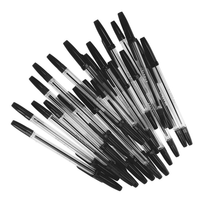 Load image into Gallery viewer, Balpen met dop zwart, 50st.
