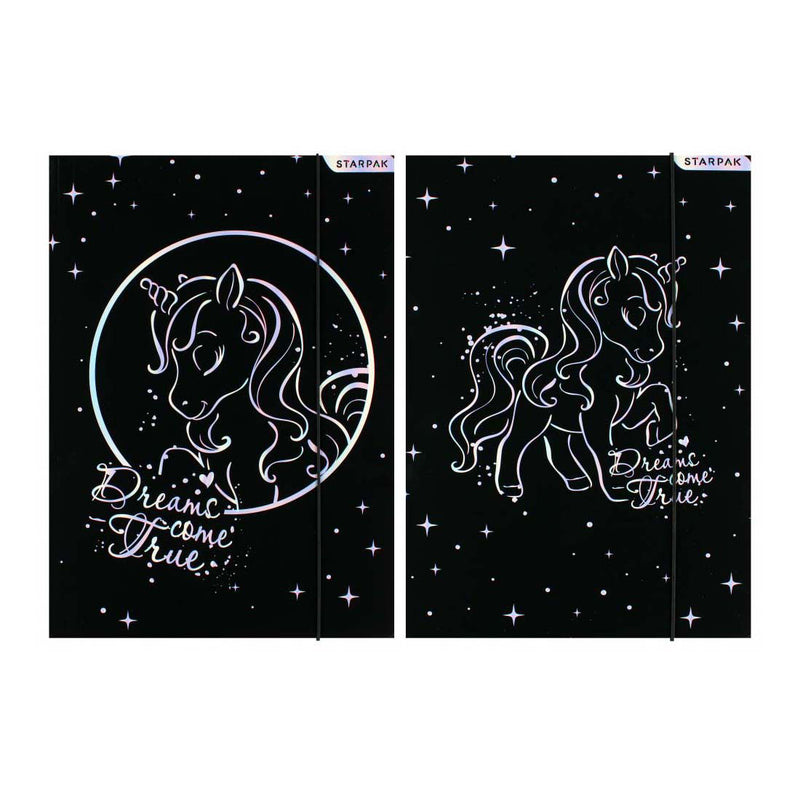 Load image into Gallery viewer, Map met elastiek a4 eenhoorn
