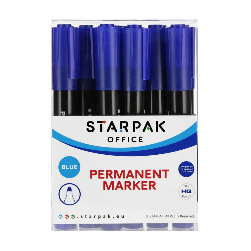 Load image into Gallery viewer, Permanent stift rond blauw, 12st.
