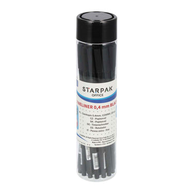 Fineliner rond 0,4 zwart, 20st.