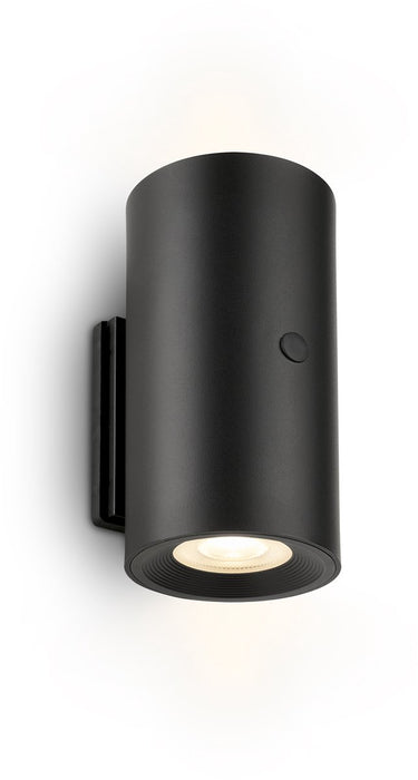 B.k.licht briloner misy – oplaadbare wandlamp – zonder stroomaansluiting boren – dimbaar met touch – warm wit licht – zwart – ø6 x 12 cm