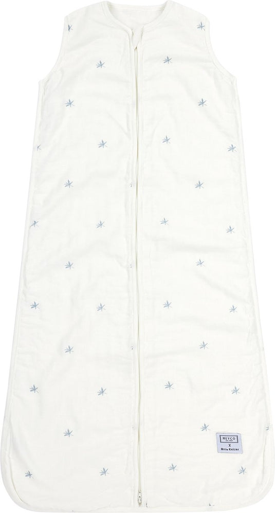 Meyco baby x mrs.keizer ibiza baby slaapzak - bamboe hydrofiel - denim - 110cm